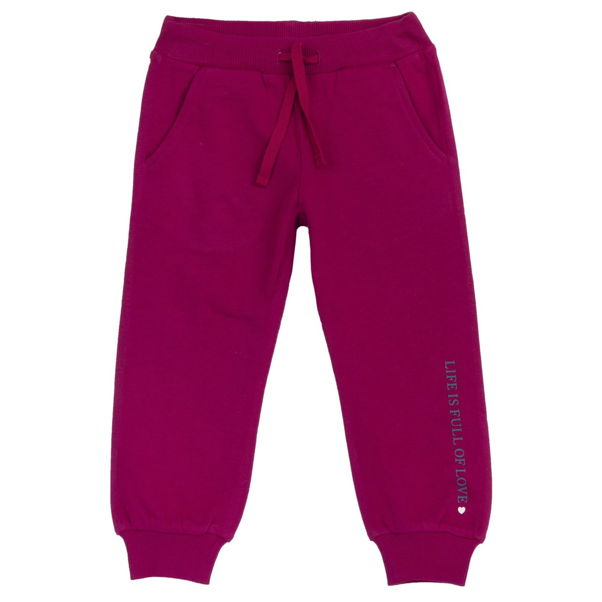 Chicco French Terry pantaloni jogger ciliegia cotone