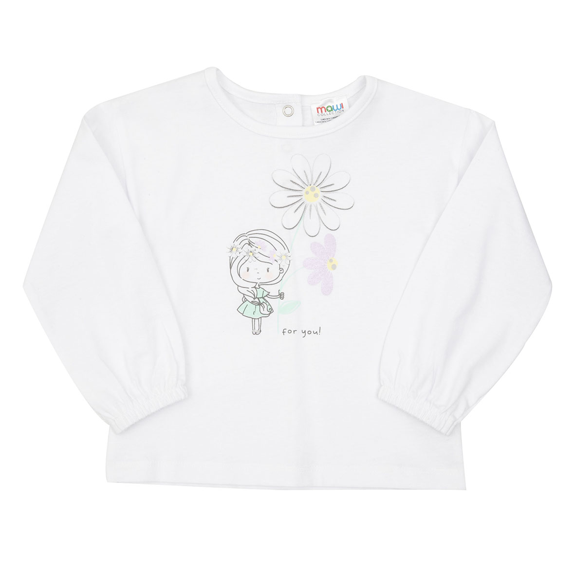 Toys Center Baby maglia jersey bimba bianca manica lunga
