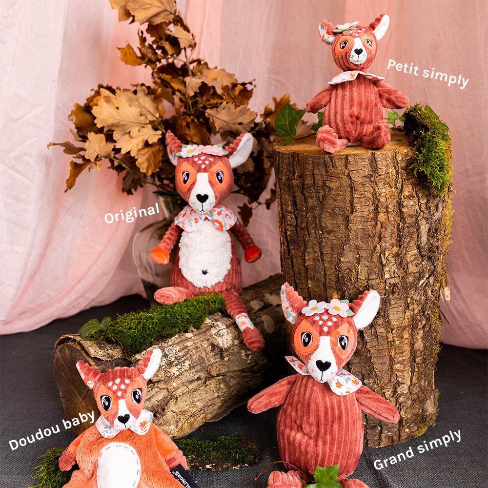 Les Déglingos Originals Melimelos peluche cervo terracotta