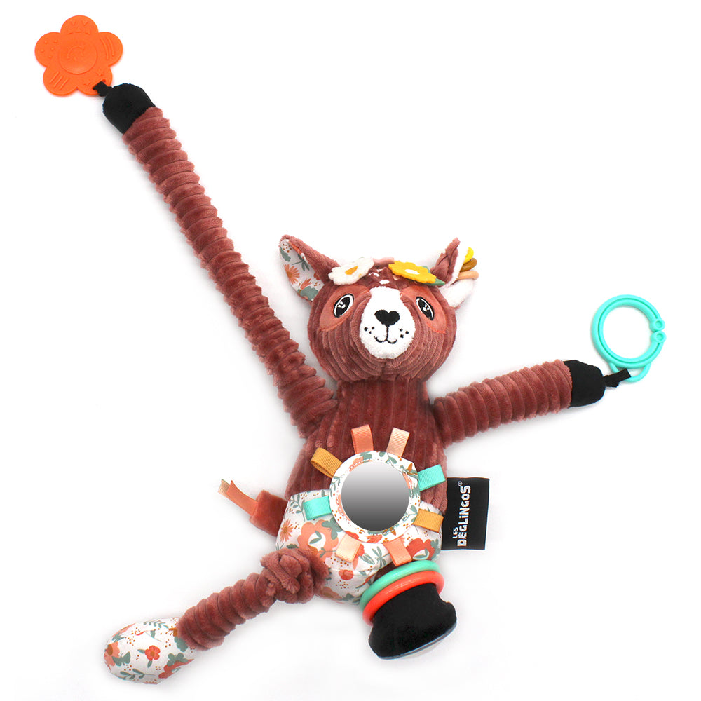 Les Deglingos Melimelos peluche attività cervo terracotta