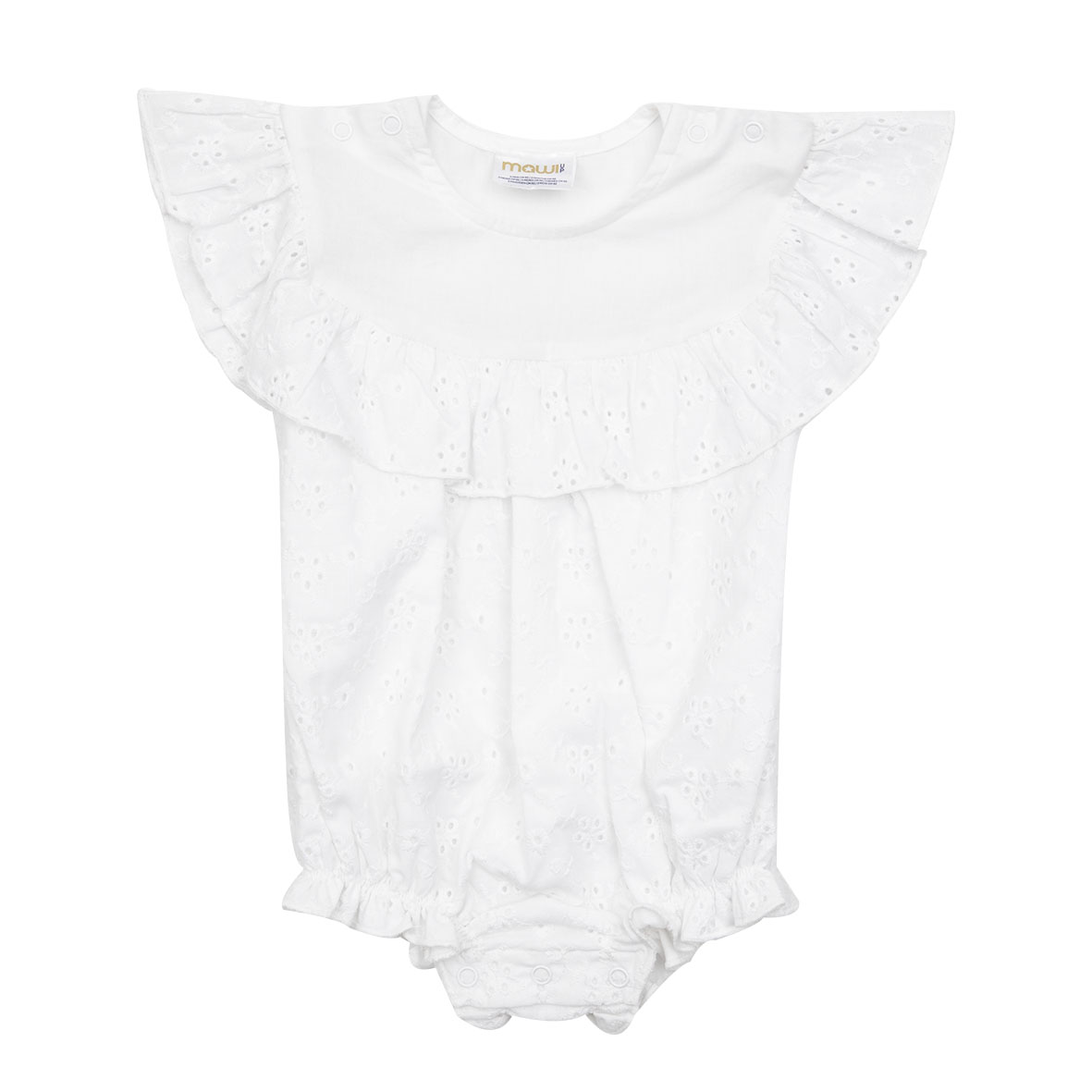 Pagliaccetto sangallo bimba bianco colletto largo