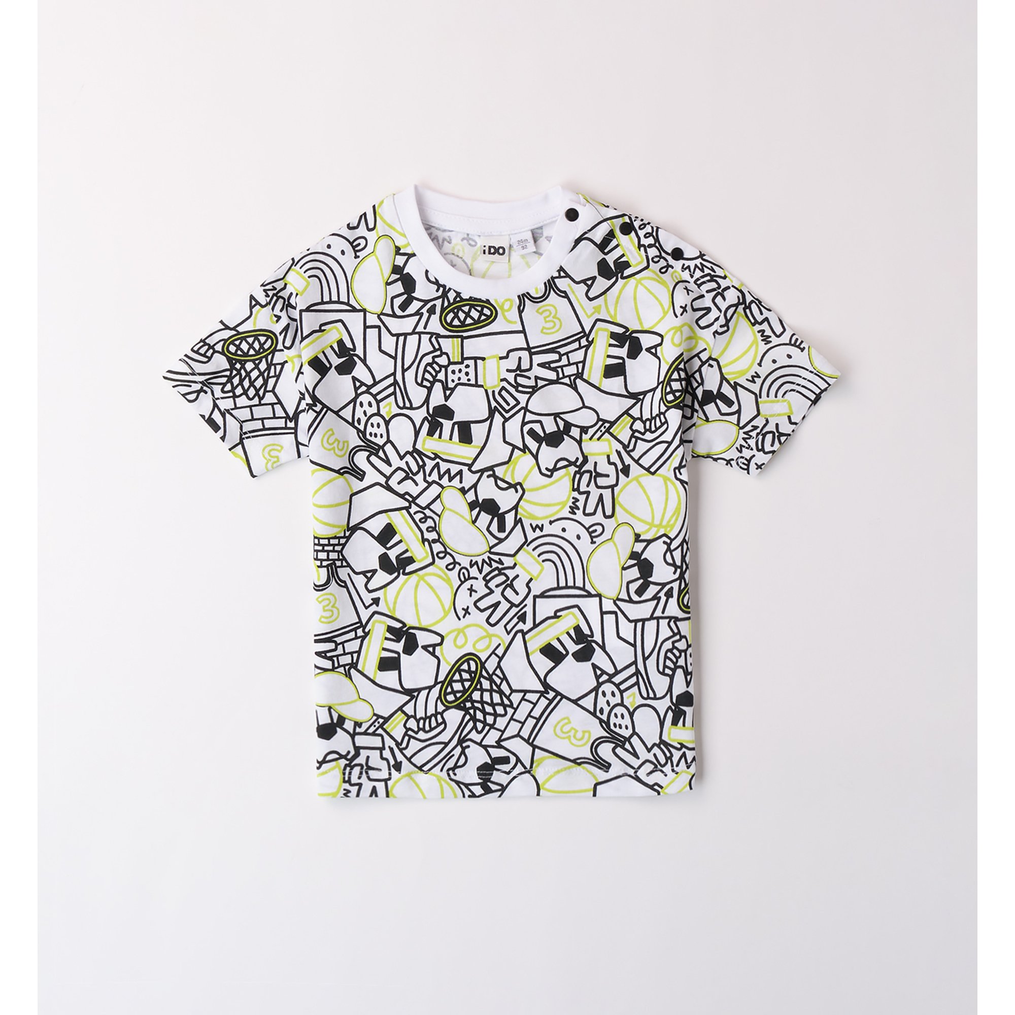 iDO t-shirt bambino fantasia allover cotone