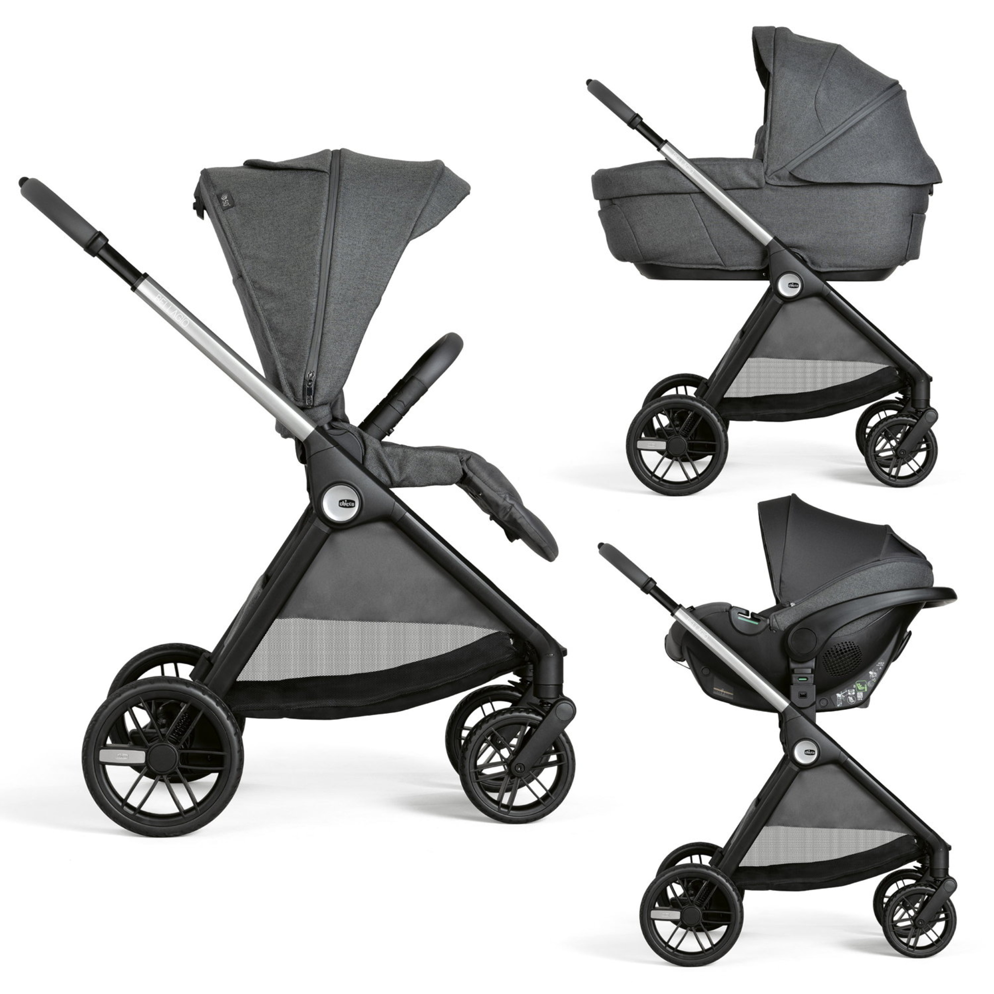Chicco Bellagio 2 Gran Comfort Kory Plus Trio Black Satin