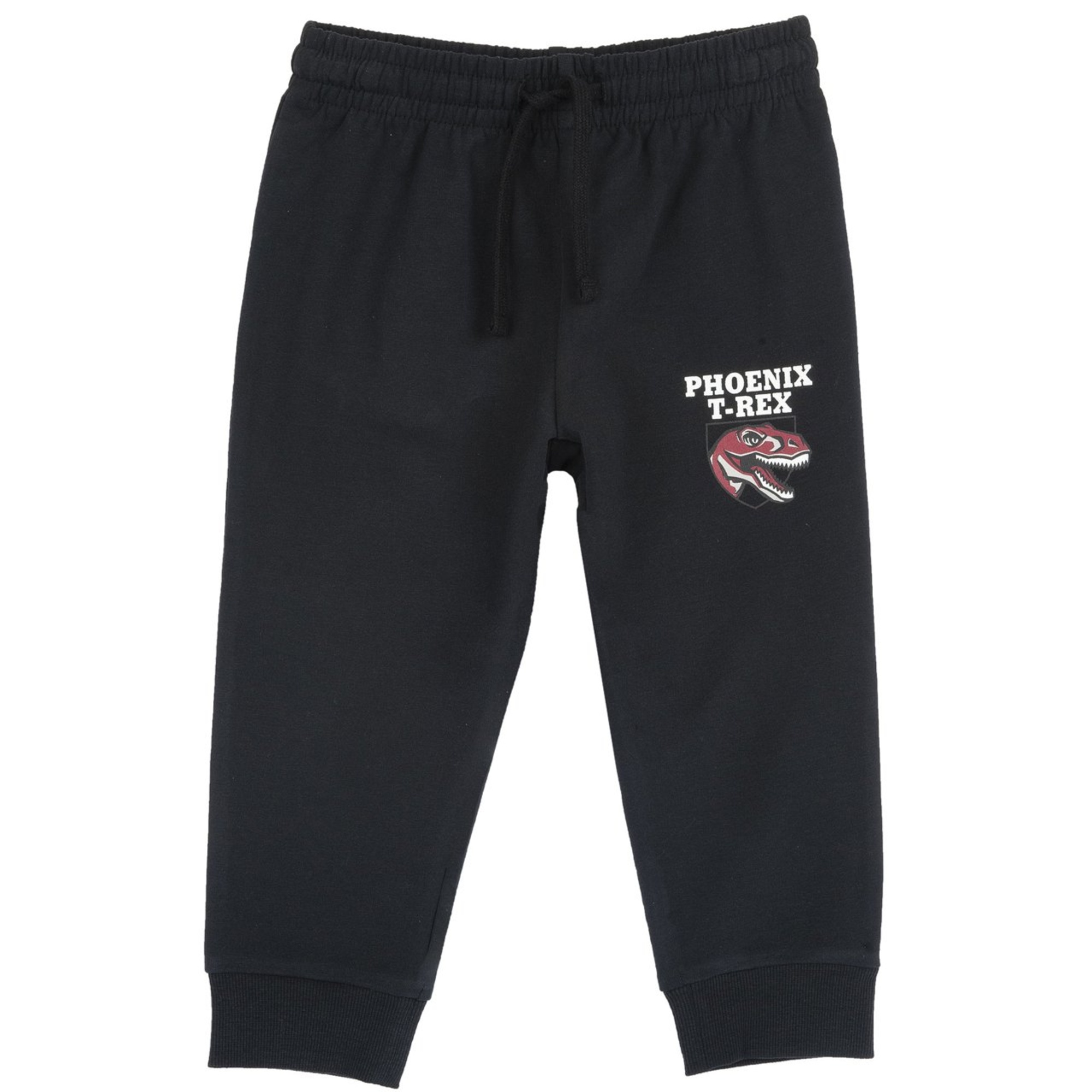 Chicco pantaloni felpa bimbo nero stampa dino