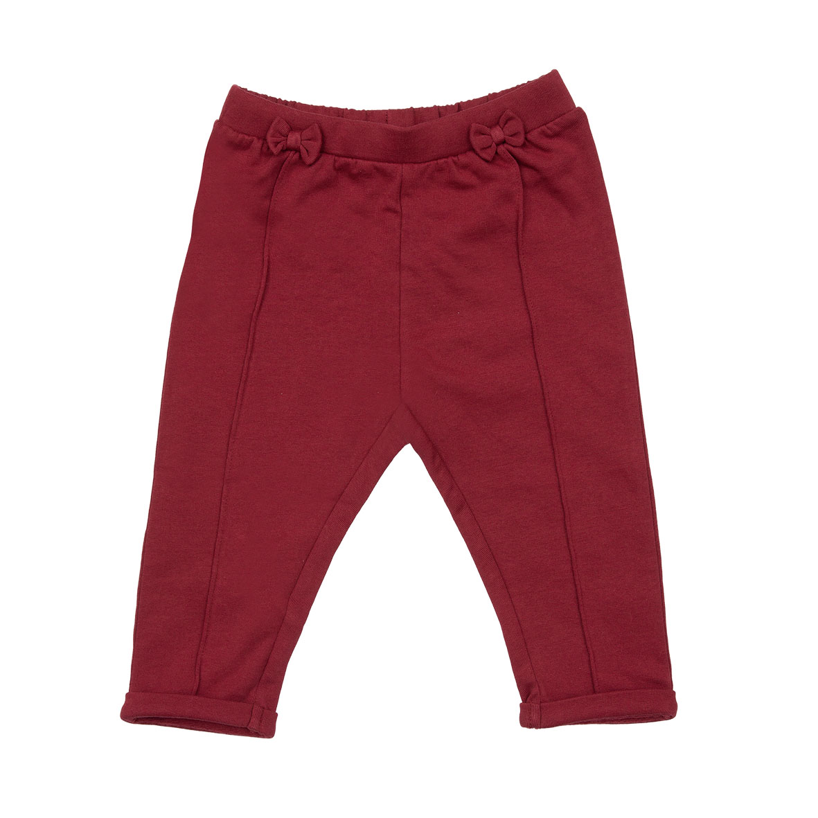 Mawi pant felpa con fiocchi pantaloni bordeaux vita elastica