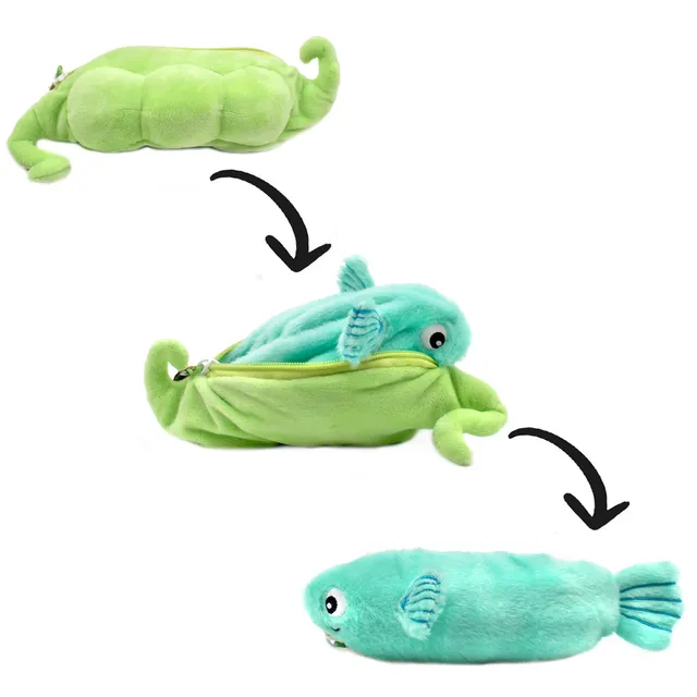 Les Déglingos Flipetz Bubblet peluche pesce pisello 2 in 1