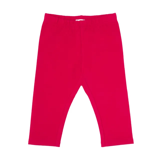 Legging felpato bambina rosso stretch morbido