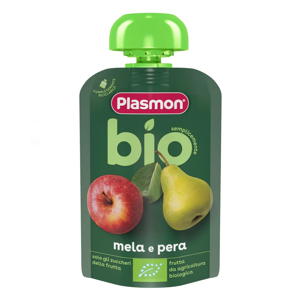 Plasmon pouch mela pera bio 100 g da 6 mesi