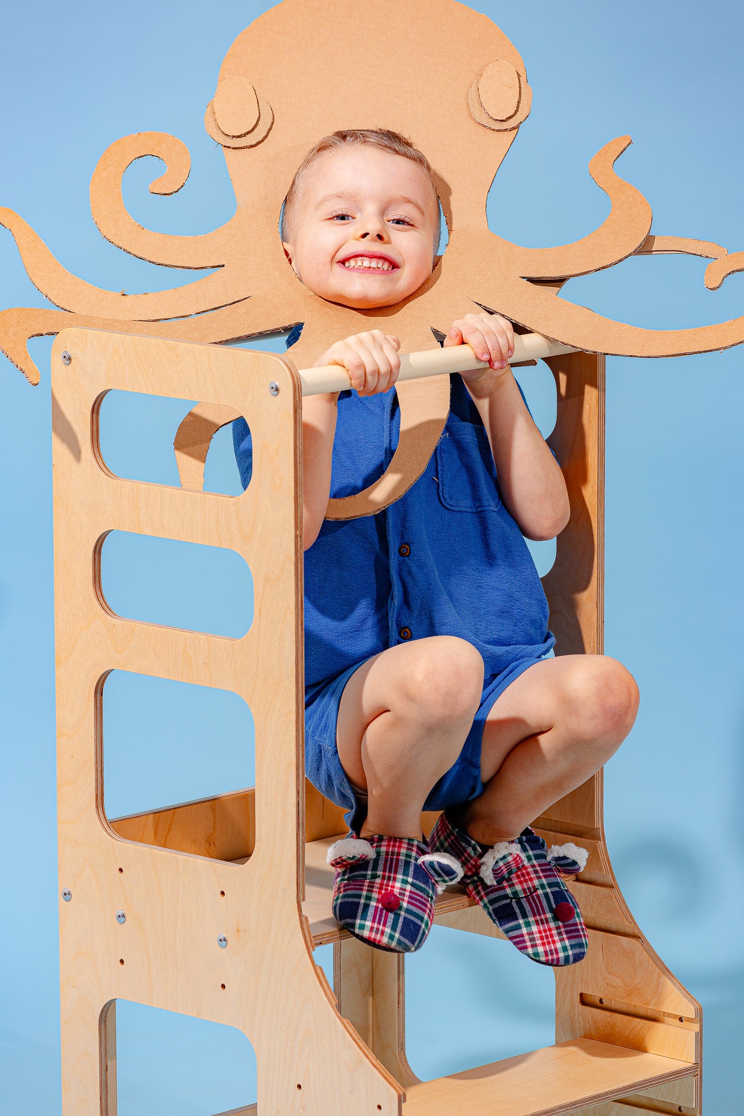 The Dida Torre Apprendimento Montessori legno naturale regolabile