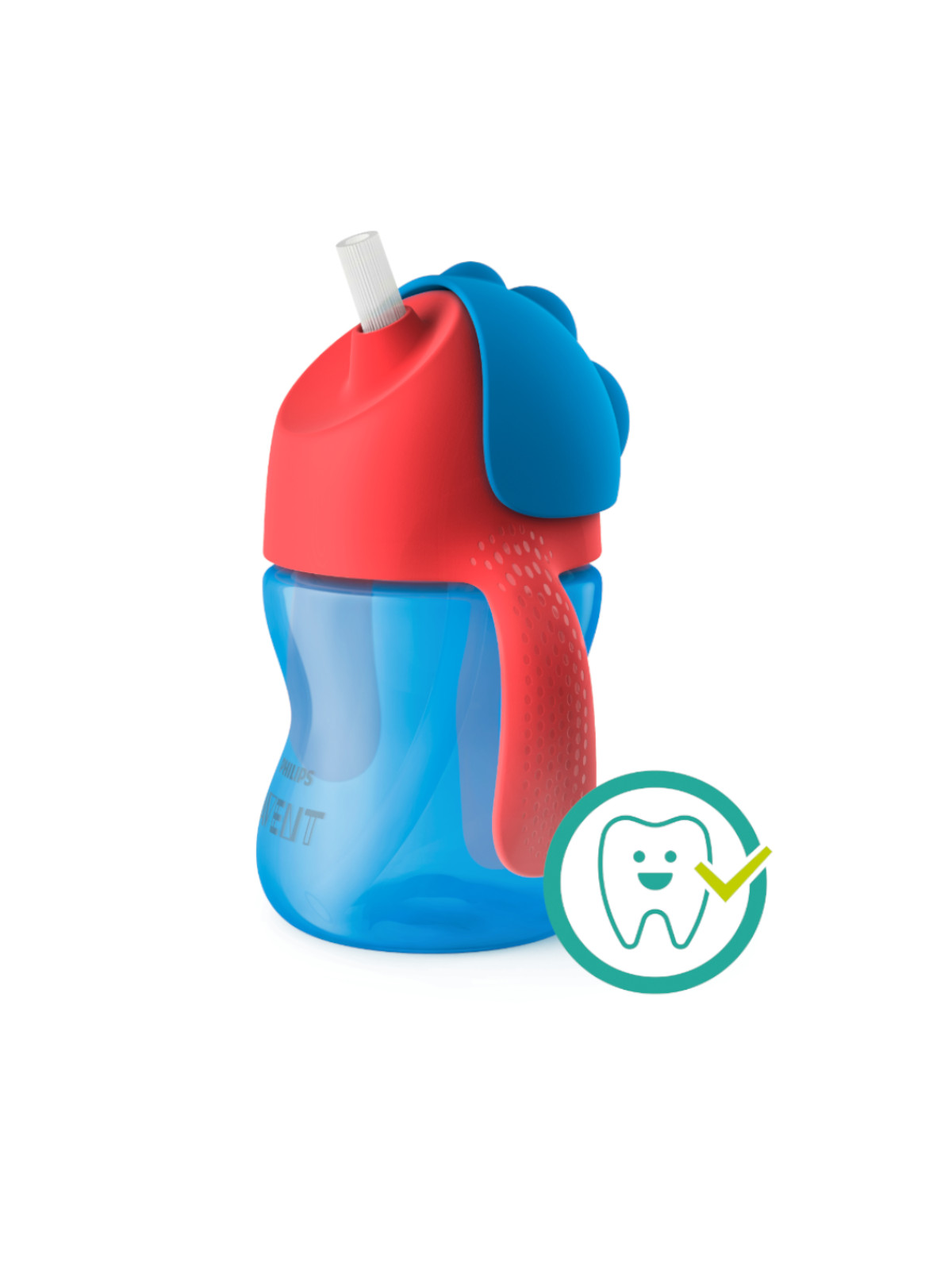 Philips Avent tazza con cannuccia 200 ml rossa antiperdita