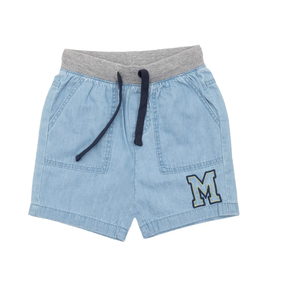 Bimbo Denim short jeans con tasche elastico
