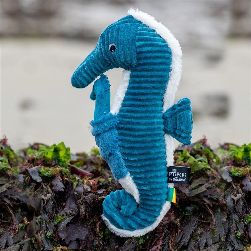 Les Déglingos Ptipotos Papadou Peluche Cavalluccio Blu