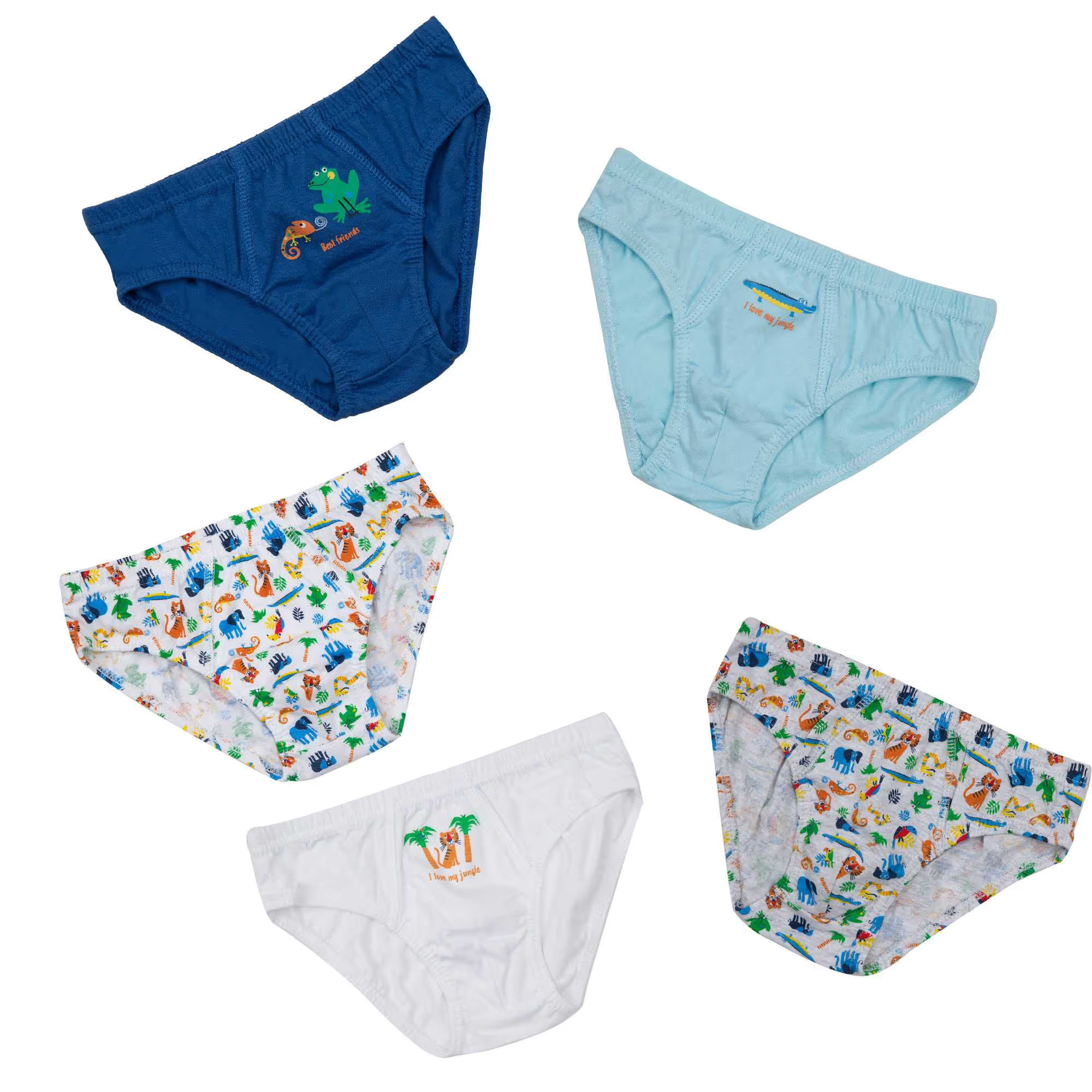 Mawi slip jersey bambino maschio 5 pezzi cotone