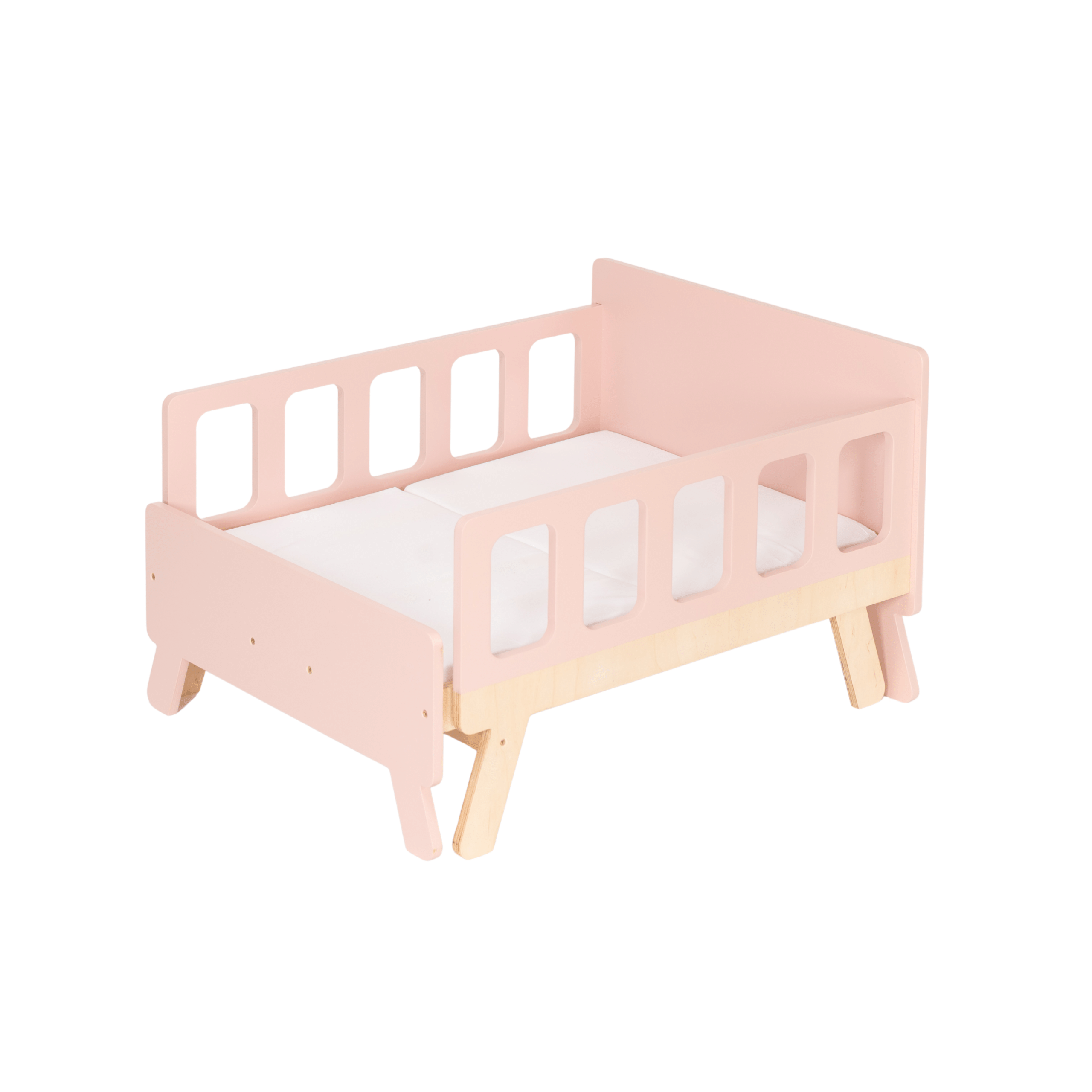 The Dida Crescente Letto Bambini Legno Rosa Materasso