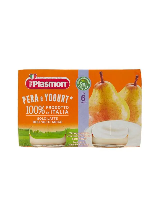 Plasmon La Merenda omogeneizzato pera yogurt 2x120g