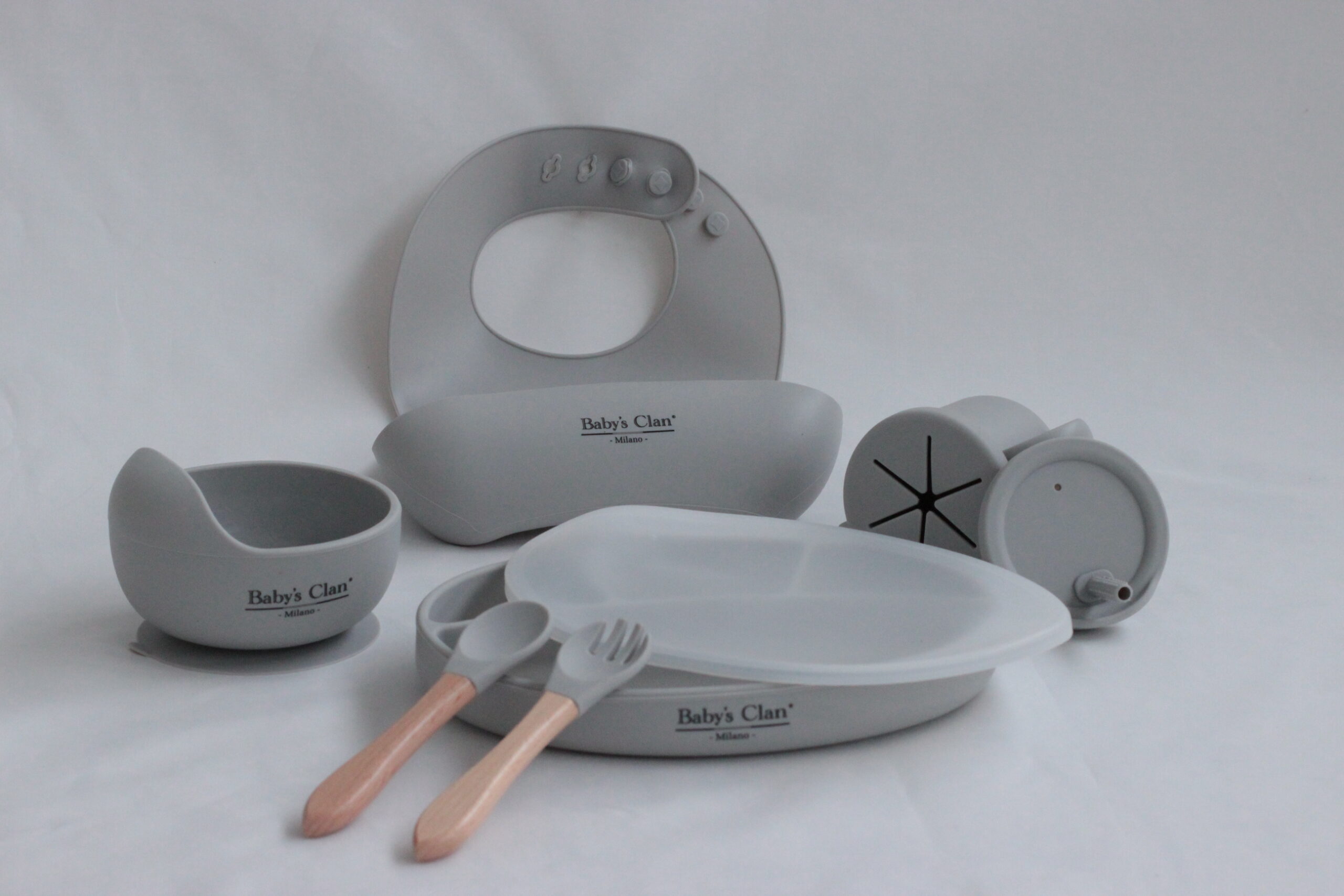 Baby's Clan Feeding set pappa silicone 9 pezzi BPA free