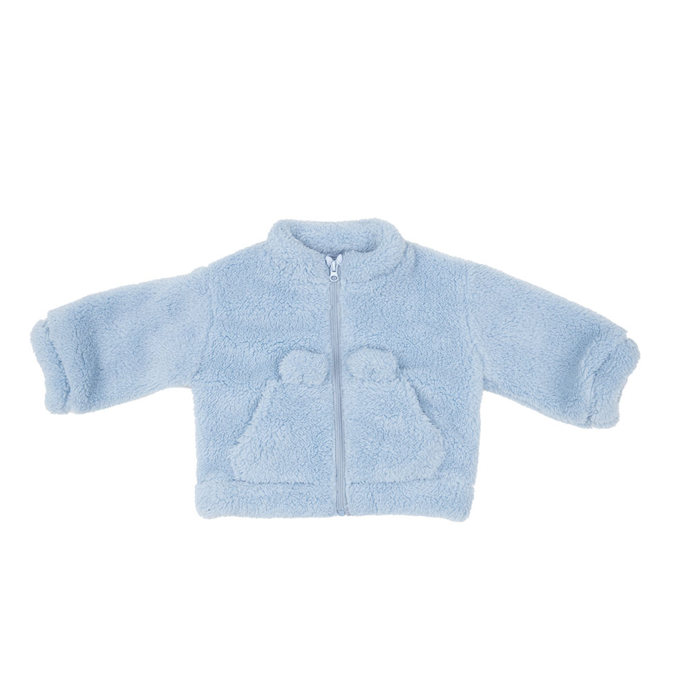 Toys Center Baby felpa bimbo azzurra con zip e patch