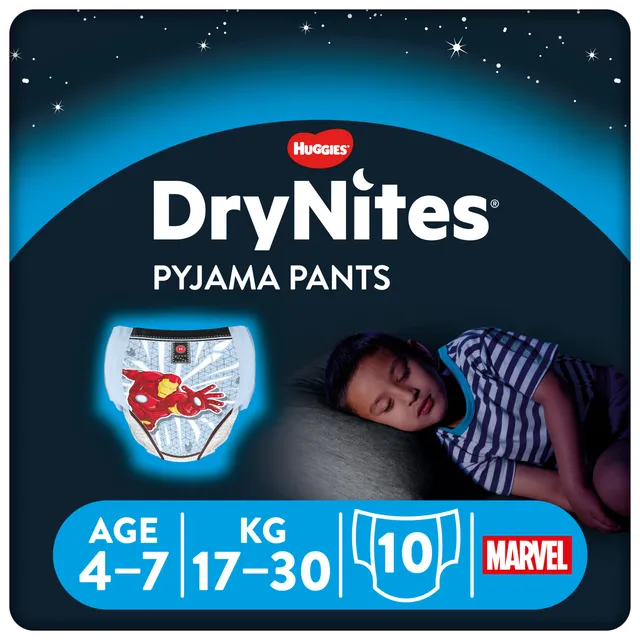 Huggies DryNites Boy mutandine notte 4-7 anni 10 pz