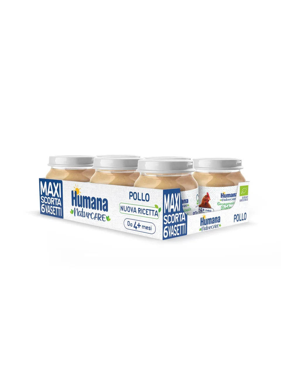 Humana omogeneizzato biologico pollo 6x80g svezzamento