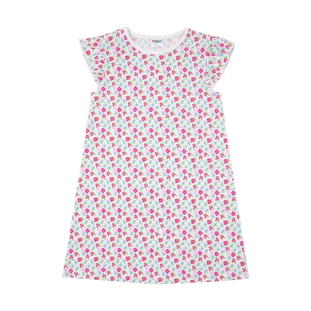 Abito jersey bimba floreale multicolor canottiera morbida