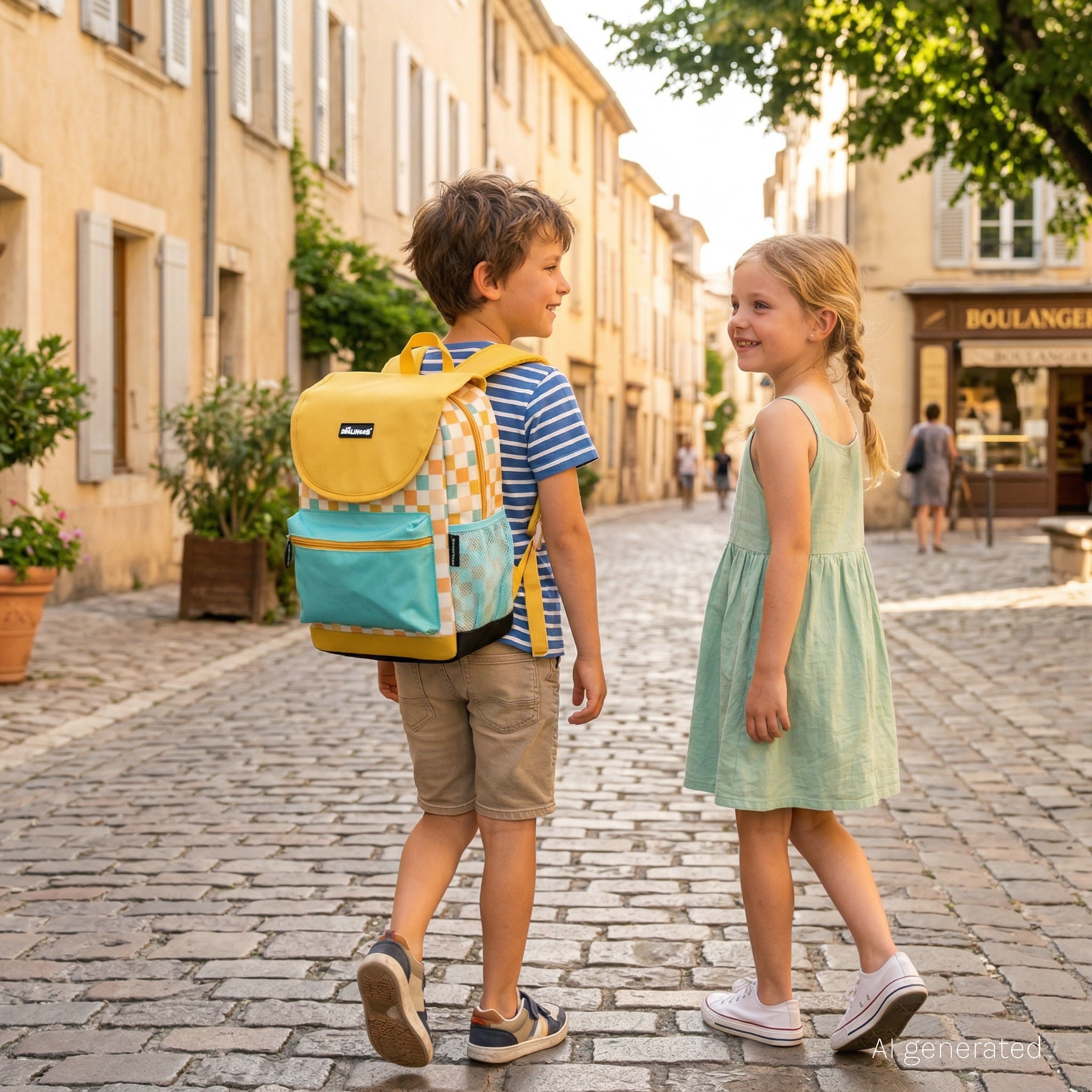 Les Déglingos Cyranos zaino scuola volpe giallo 38 cm