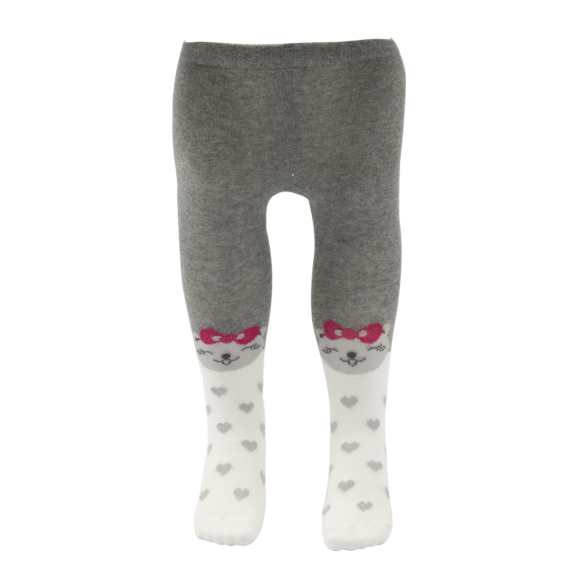 Mawi collant baby bimba cotone gatto panna pois
