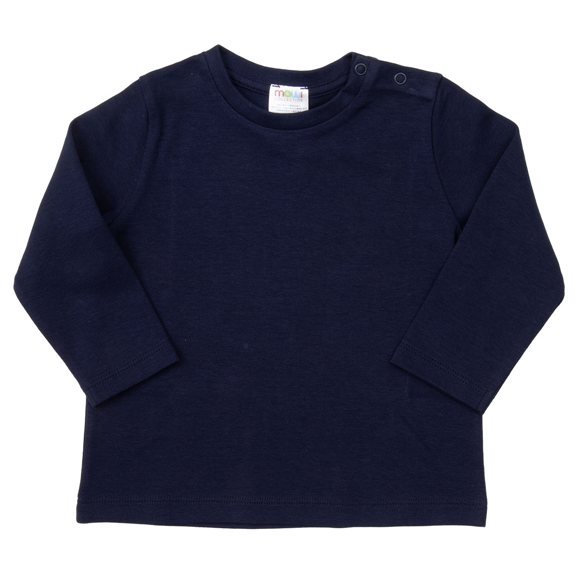 Mawi Base Interlock t-shirt bimbo manica lunga tinta unita
