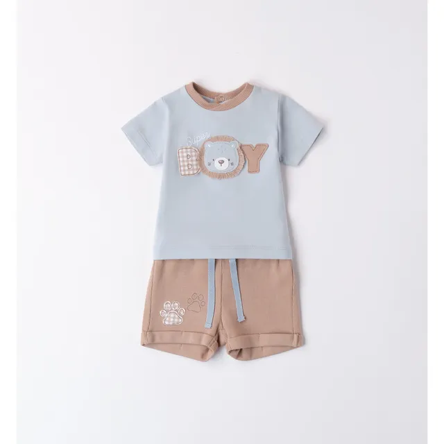 iDO Leone Completo Bimbo T-shirt e Short Cotone
