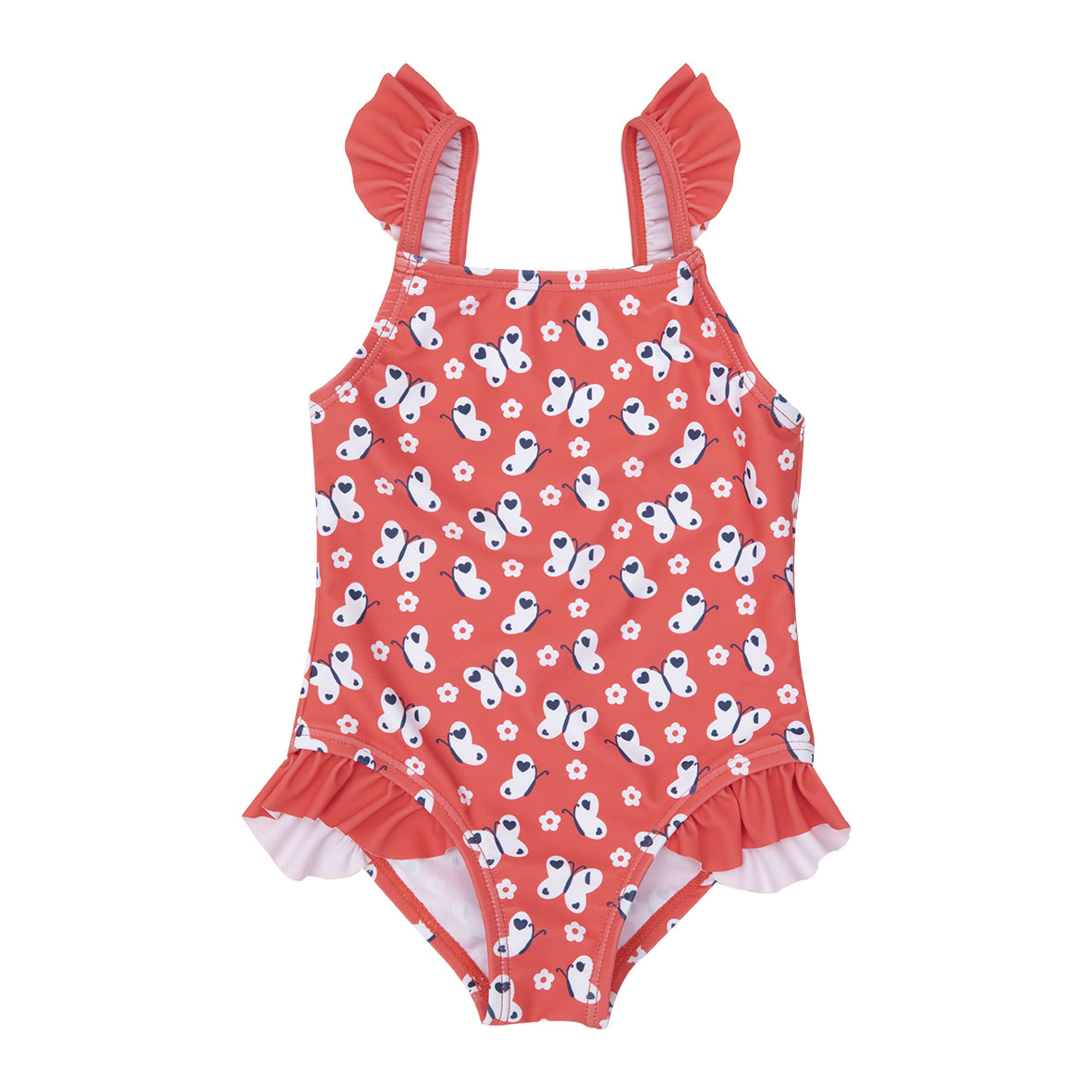 Toys Center Baby costume intero bimba rosso farfalle