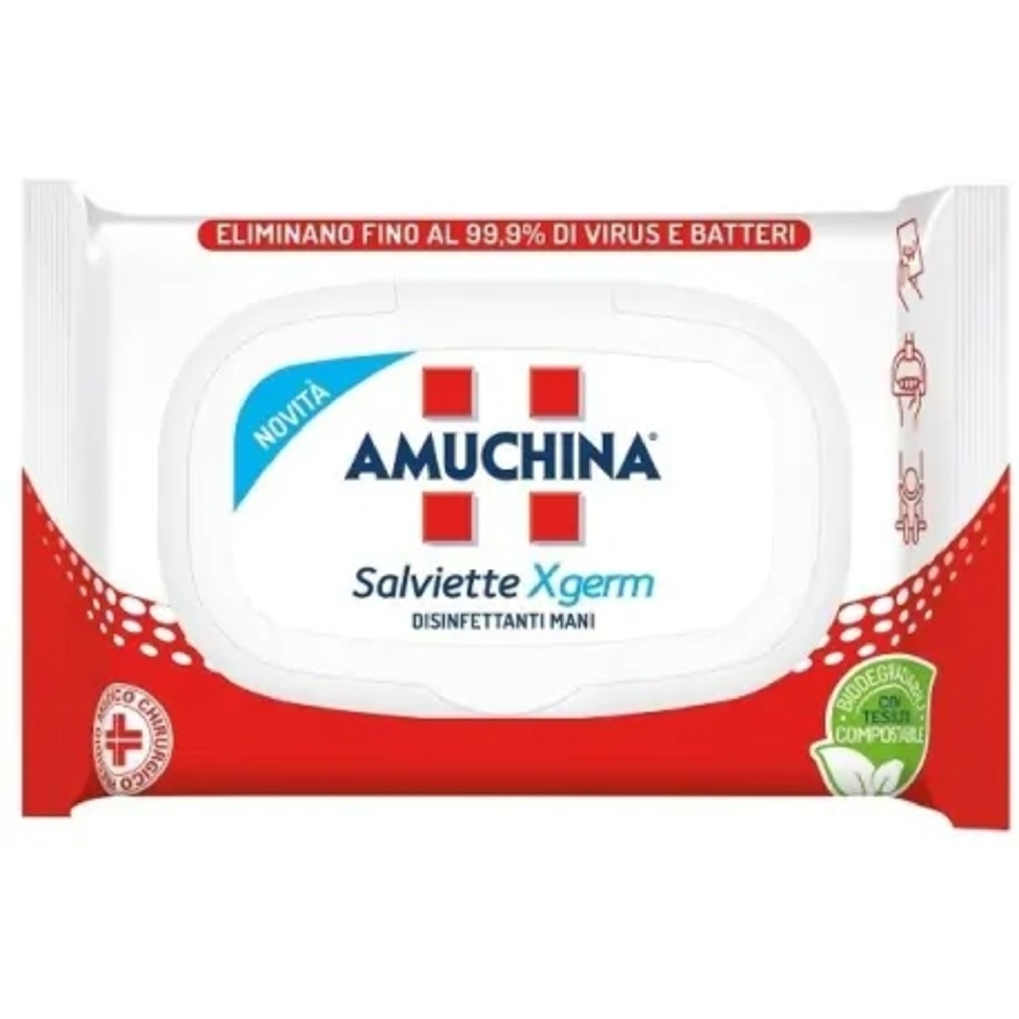 Amuchina X Germ Salviettine Mani 20 Pezzi Senza Alcool
