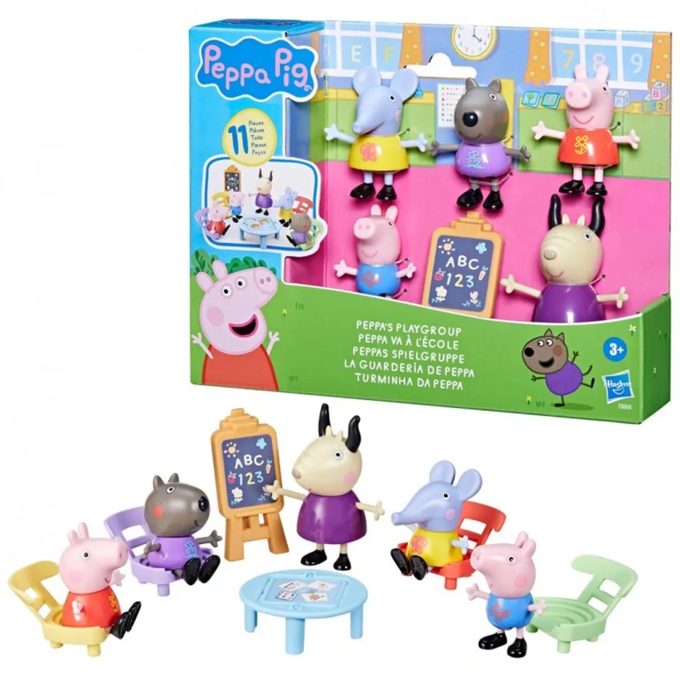 Peppa Pig Va a Scuola playset 5 personaggi 6 accessori
