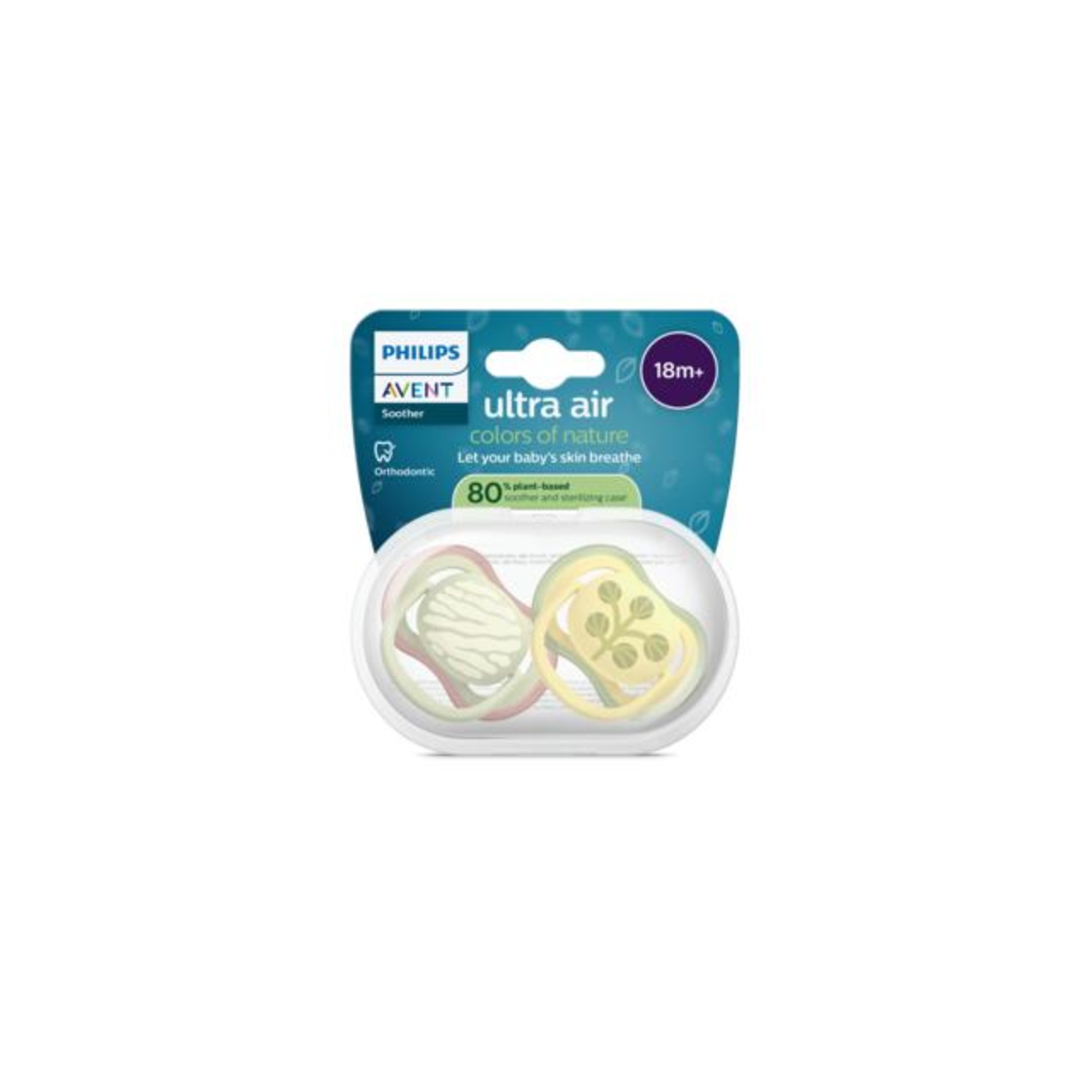 Philips Avent Ultra Air succhietti 18m+ verde giallo 2 pz