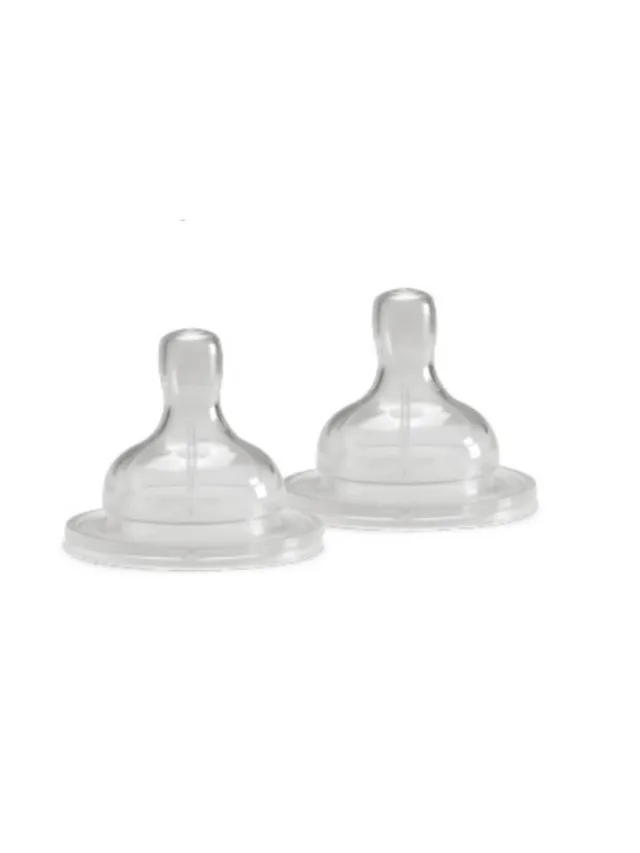 Toys Center Baby Tettarella Collo Largo Silicone Flusso Pappa 2 pz Anticolica