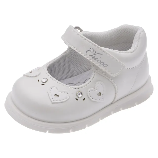 Chicco ballerine bimba bianca cuori strass festa