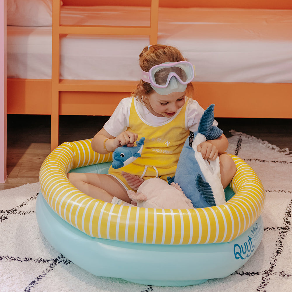 Les Deglingos Ptipotos Tofou peluche delfino blu 50 cm