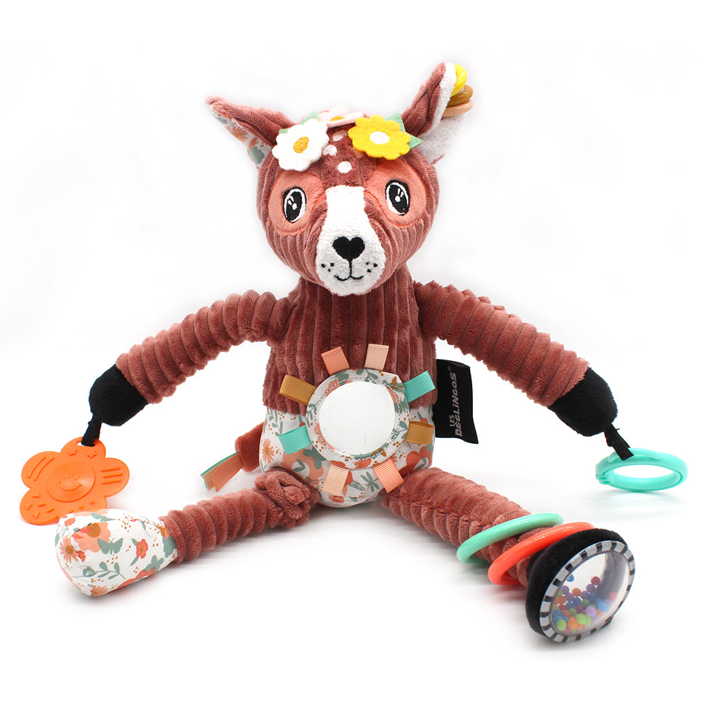 Les Deglingos Melimelos peluche attività cervo terracotta