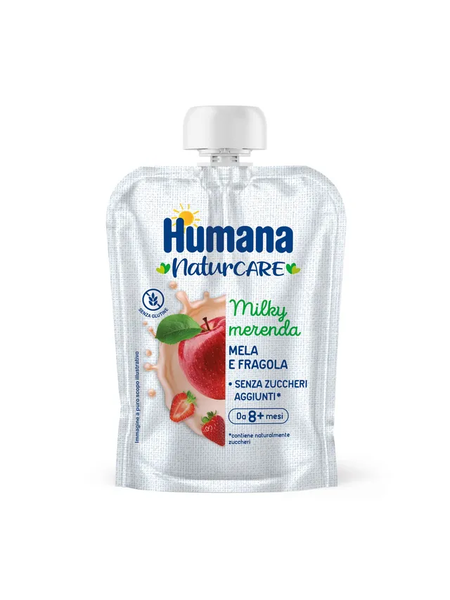 Humana Milkymerenda yogurt mela fragola 100g 8 mesi