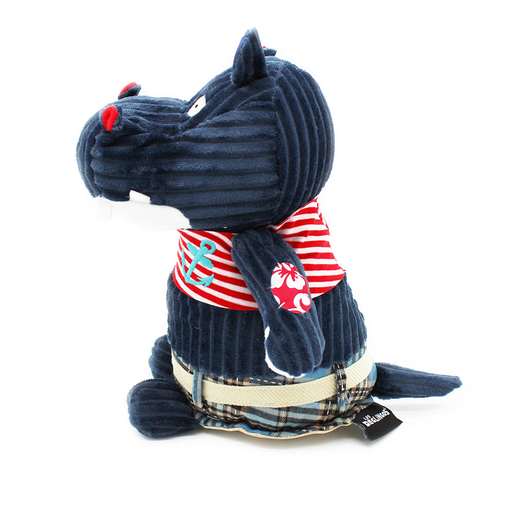 Les Déglingos Originals peluche Hippipos ippopotamo blu