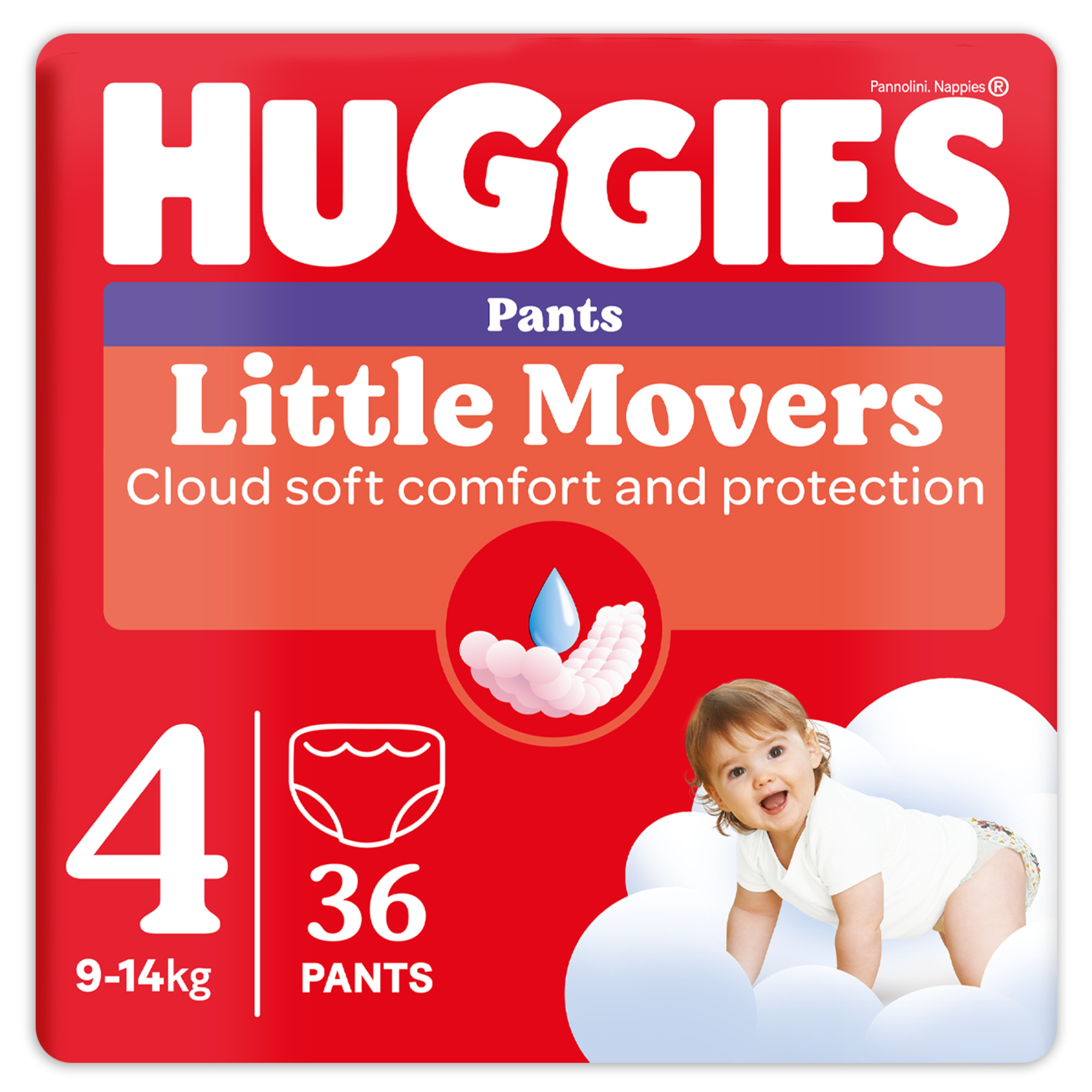Huggies Little Movers pannolino mutandina Tg 4 36 pz 9-14 kg