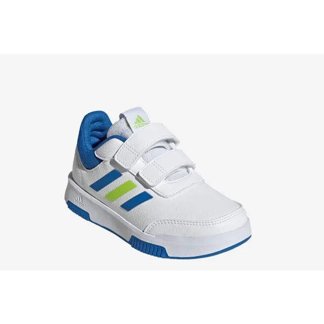 adidas Tensaur Sport scarpe bimbo bianche royal lime velcro