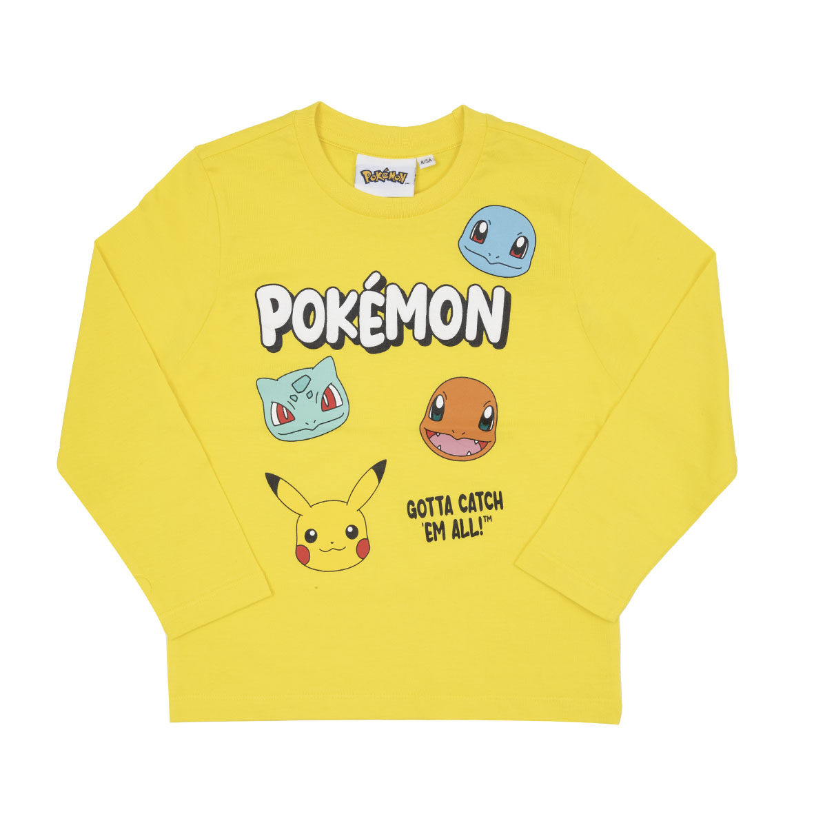 Pokémon T-shirt manica lunga bimbo gialla stampa
