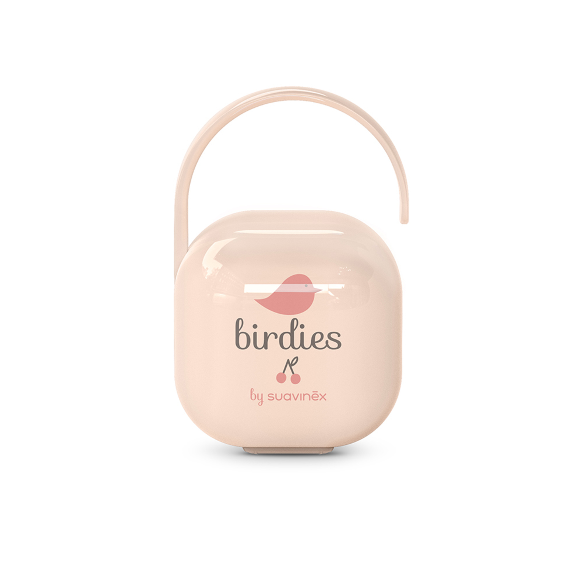 Suavinex Birdies scatolina portaciuccio rosa maniglia