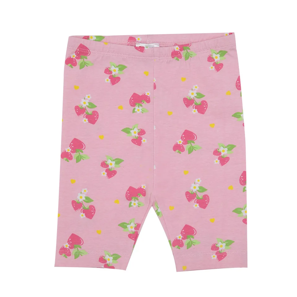 Legging Bimba 3/4 Rosa Fragoline Cotone Stretch