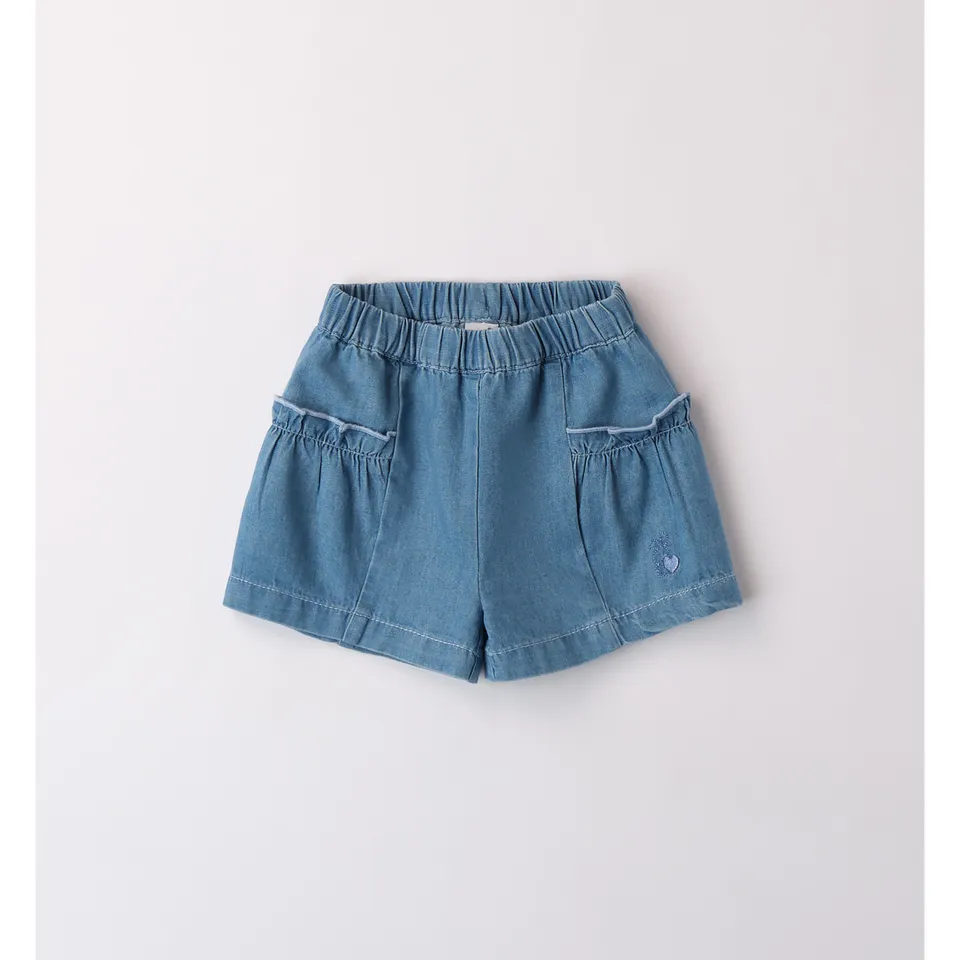 iDO shorts neonata chambray tasche denim cotone 1-24 mesi