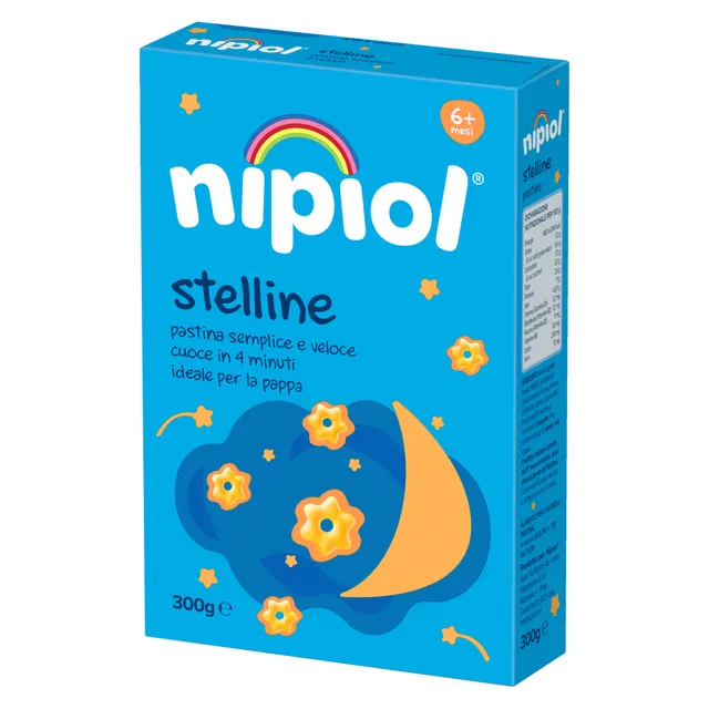 Nipiol Pastina Stelline 6M+ 300g Cottura 4 Minuti