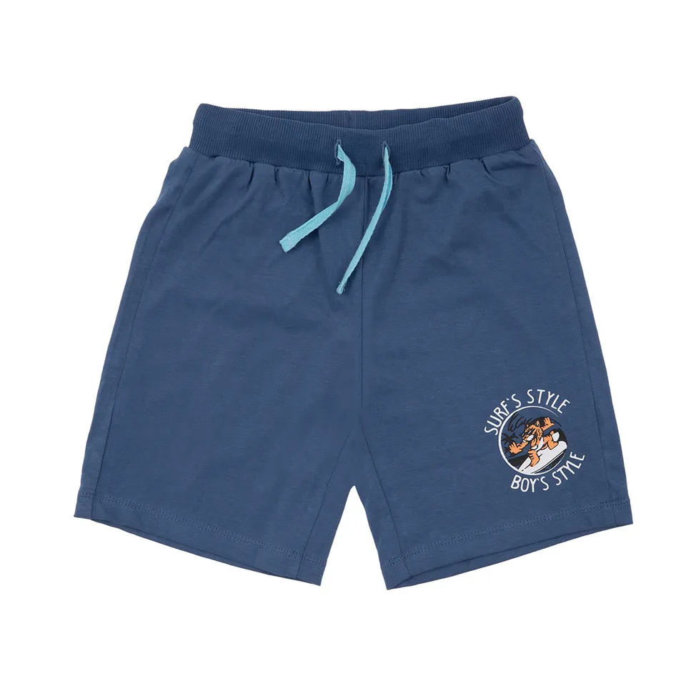Short jersey bimbo blu scuro stampa surf