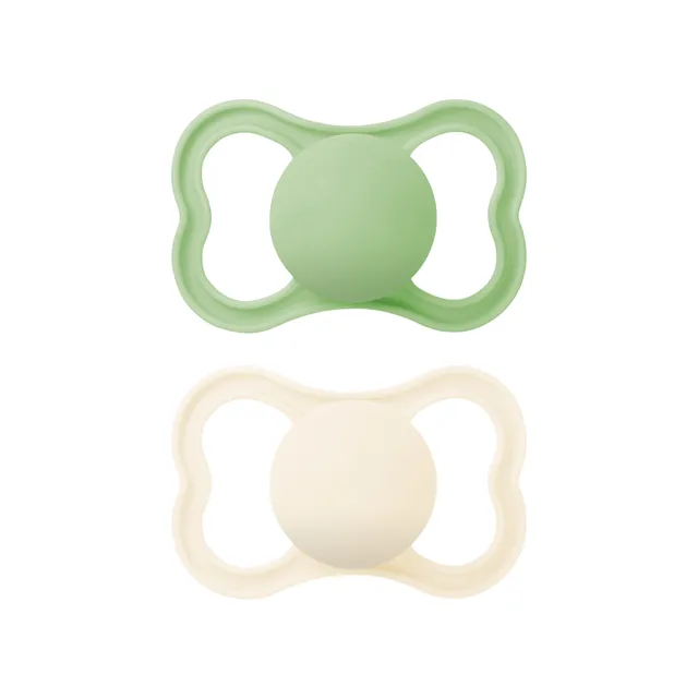 MAM Air succhietto caucciù 6+ mesi verde panna 2 pezzi
