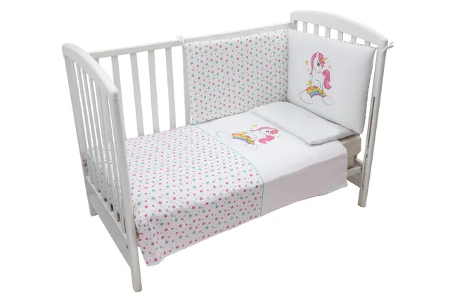 Mawi Set Letto 4 Pezzi Unicorno Bambina Stelline