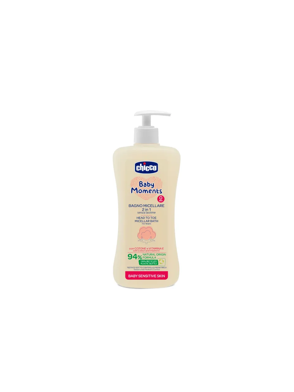 Chicco Baby Moments bagno micellare 2 in 1 senza lacrime