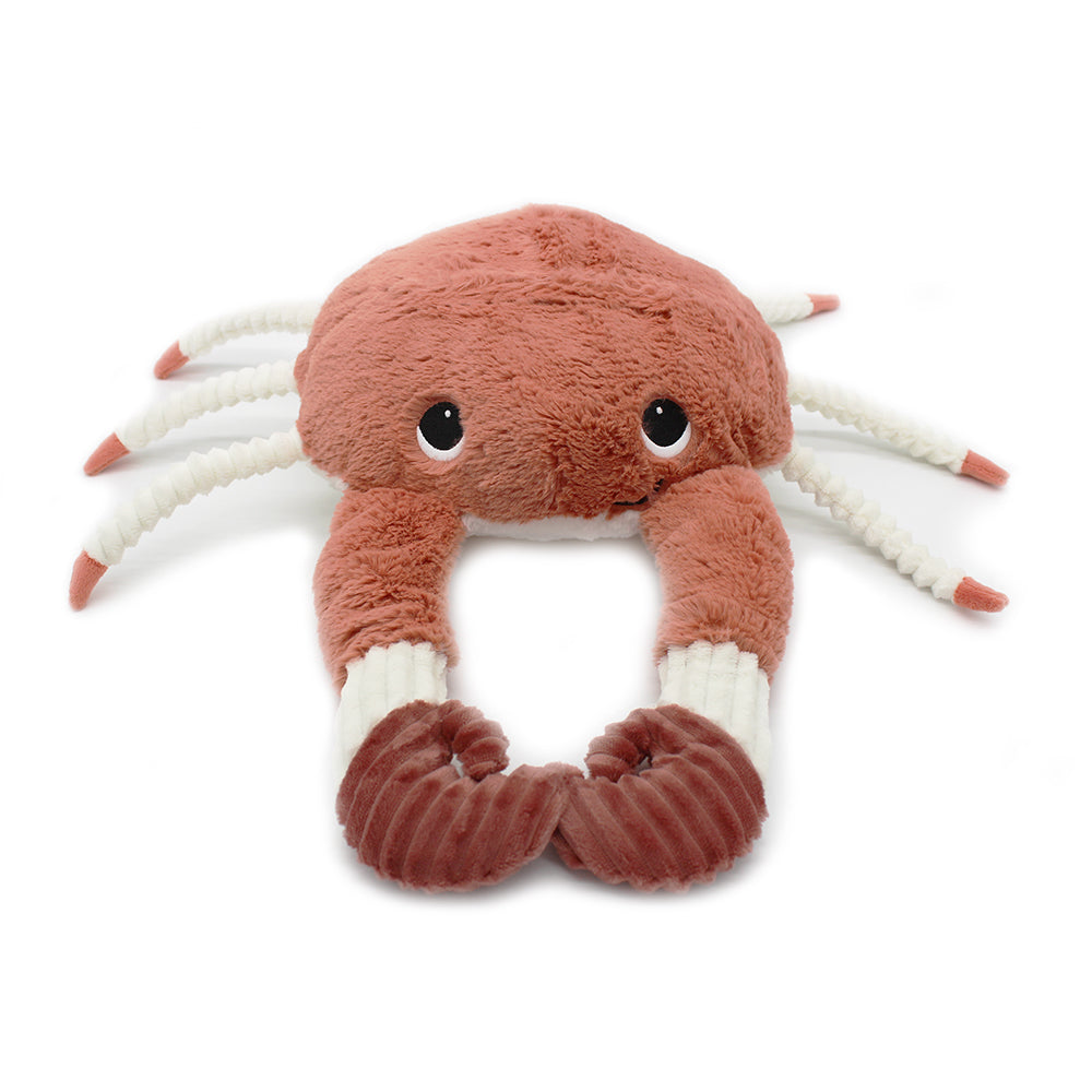 Les Deglingos Ptipotos Cassecou peluche granchio terracotta mamma